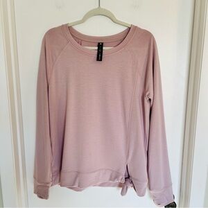 Yogalicious Women's Blush‎ Pink Sweatshirt, Tunic Length, size L